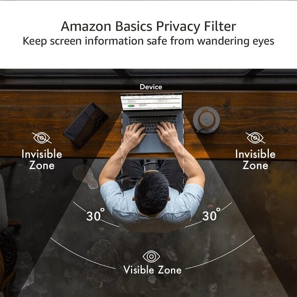 Amazon Basics Privacy Screen Filter For 12.1" Widescreen Laptop car stereo Tesla - Picture 5 of 8